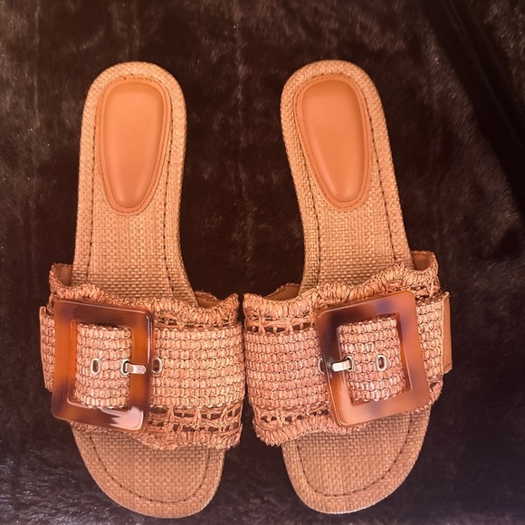 Brown Woven Slide Sandals - Picture 6 of 7